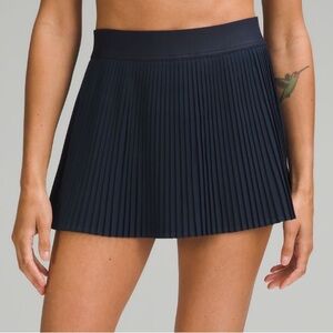 LULULEMON VARSITY HIGH-RISE PLEATED TENNIS SKIRT IN TRUE NAVY